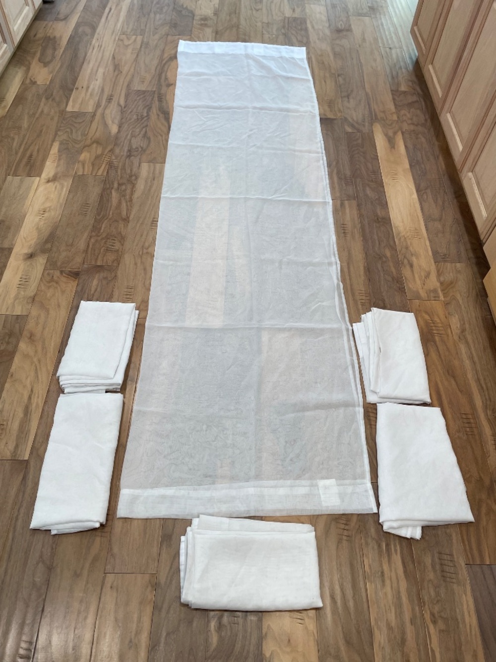 Set of 6 Sheer XL Curtain Panels